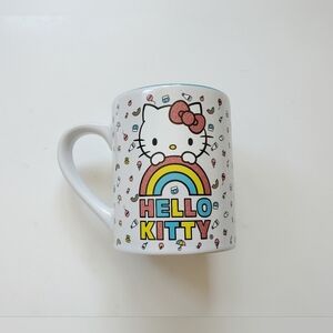 (Sale)Sanrio Hello Kitty Rainbow Glitter Ceramic Mug Cup 14oz Brand New